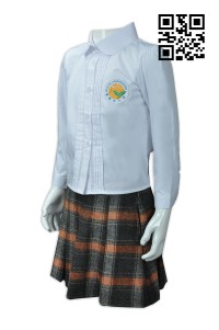 SU242 自製幼兒園校服款式    訂造套裝幼兒園校服款式  格仔裙  設計女裝童裝校服款式  校服製衣廠